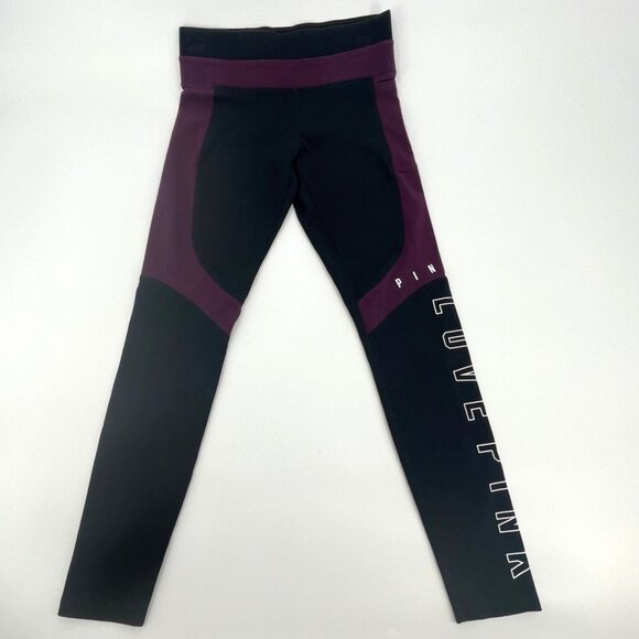 Victoria's Secret Pants - Womens Pink Victoria's Secret Black Purple Yoga Leggings